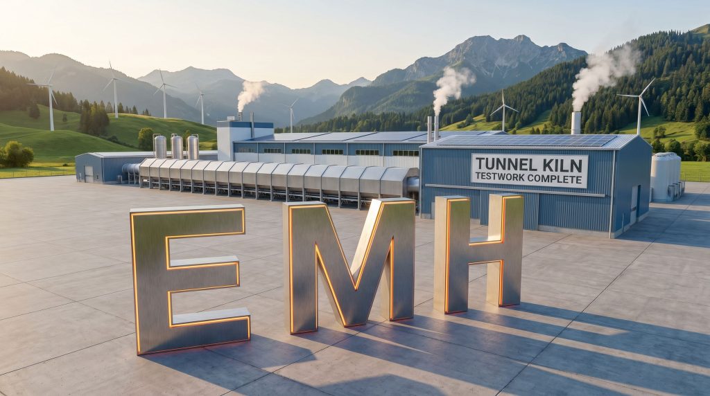 European Metals Holdings Ltd-EMH-EMH tunnel kiln factory with wind turbines