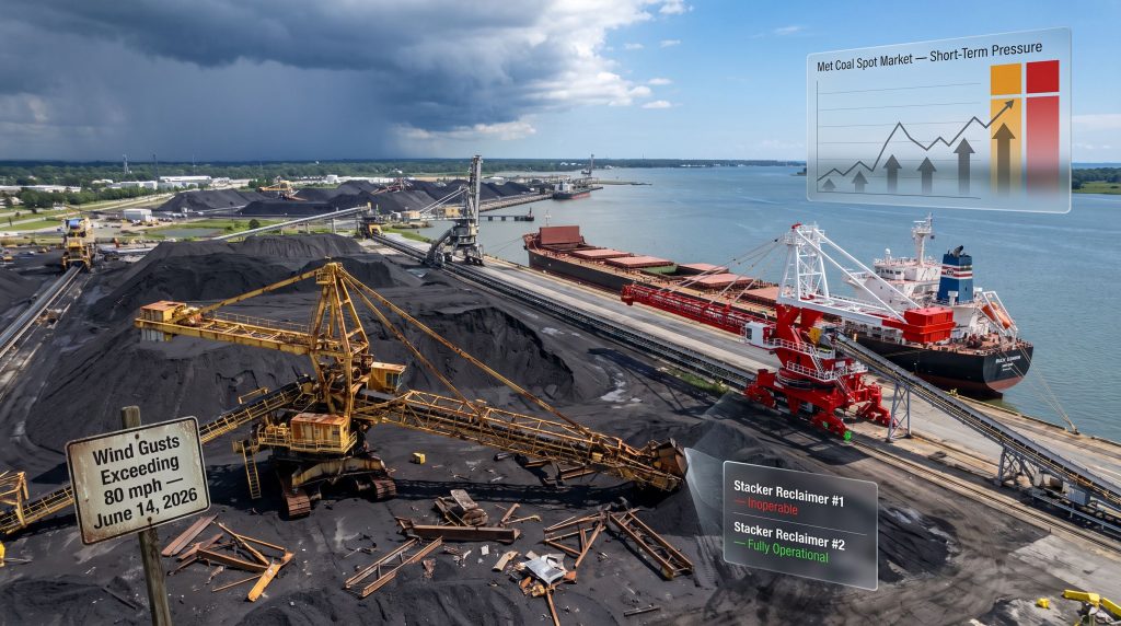Storm Damages DTA Reclaimer: Met Coal Supply Impact