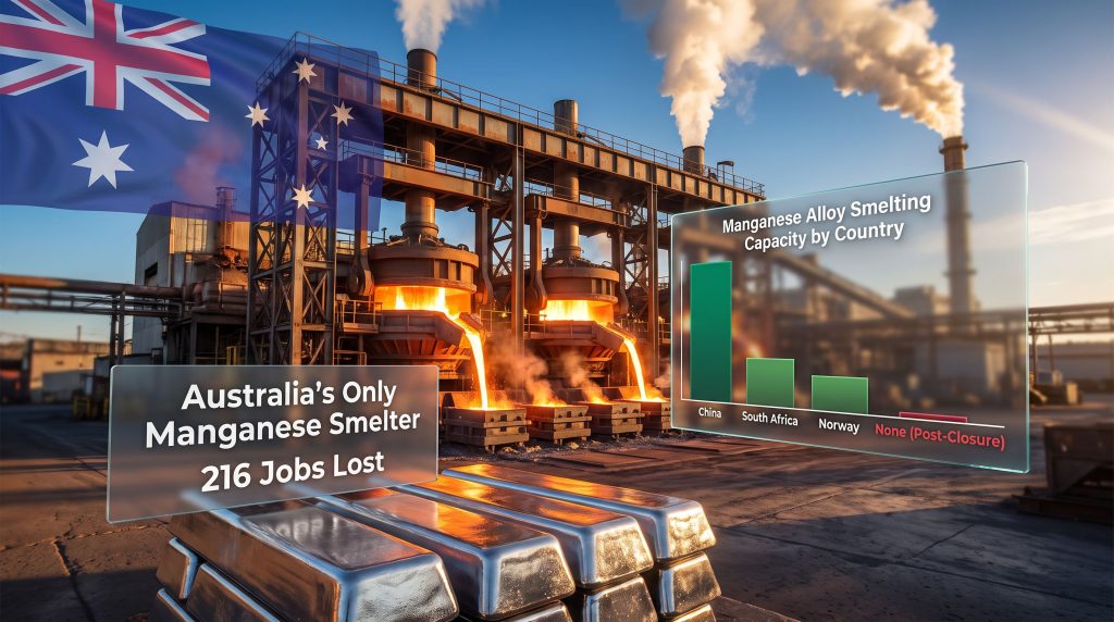Australia's only manganese smelter to close graphic