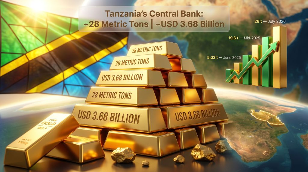 Tanzania central bank gold reserves growth infographic