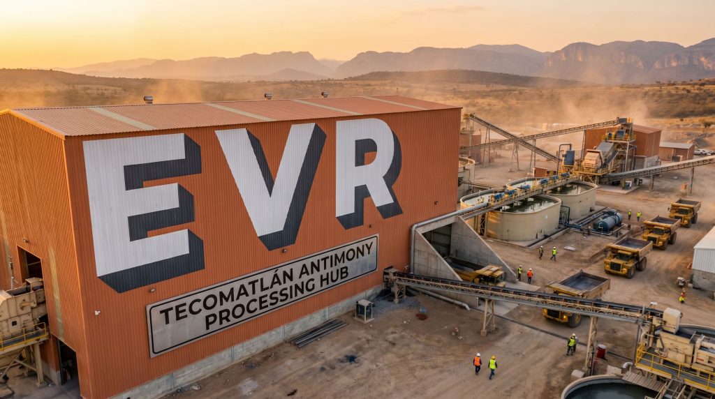 EV Resources Ltd-EVR-Tecomatlán antimony processing hub facility exterior