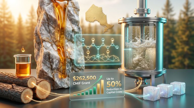 Rock Tech Lithium grant for crude tall oil in lithium processing illustration