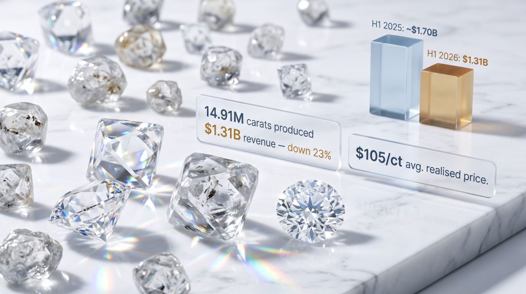 De Beers Diamond Production Up, Prices Still Under Pressure