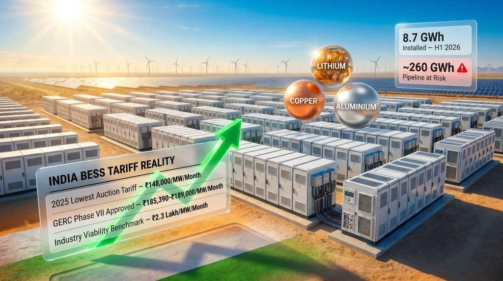 India battery storage tariffs amid rising costs
