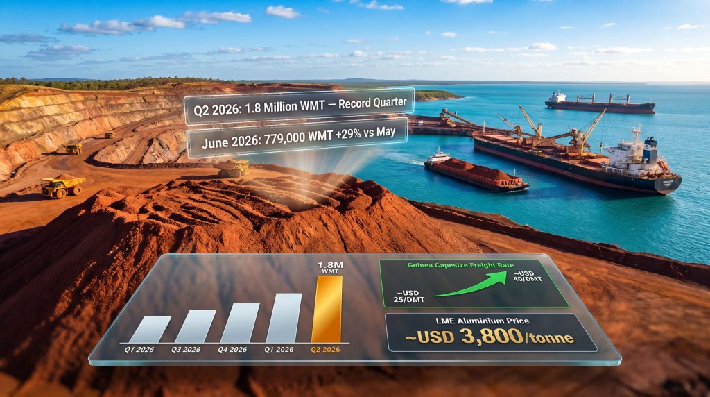 Metro Mining Record Q2 Bauxite Shipments 2026