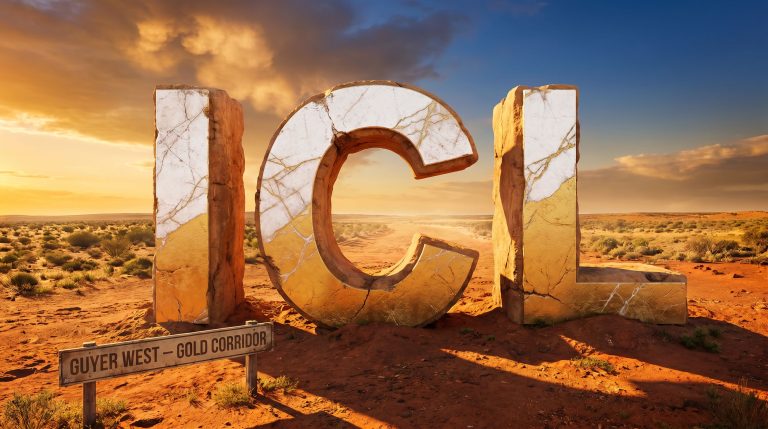 Iceni Gold Ltd-ICL-ICL monument in desert landscape