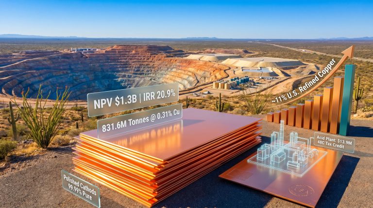Gunnison Copper project in Arizona infographic overview