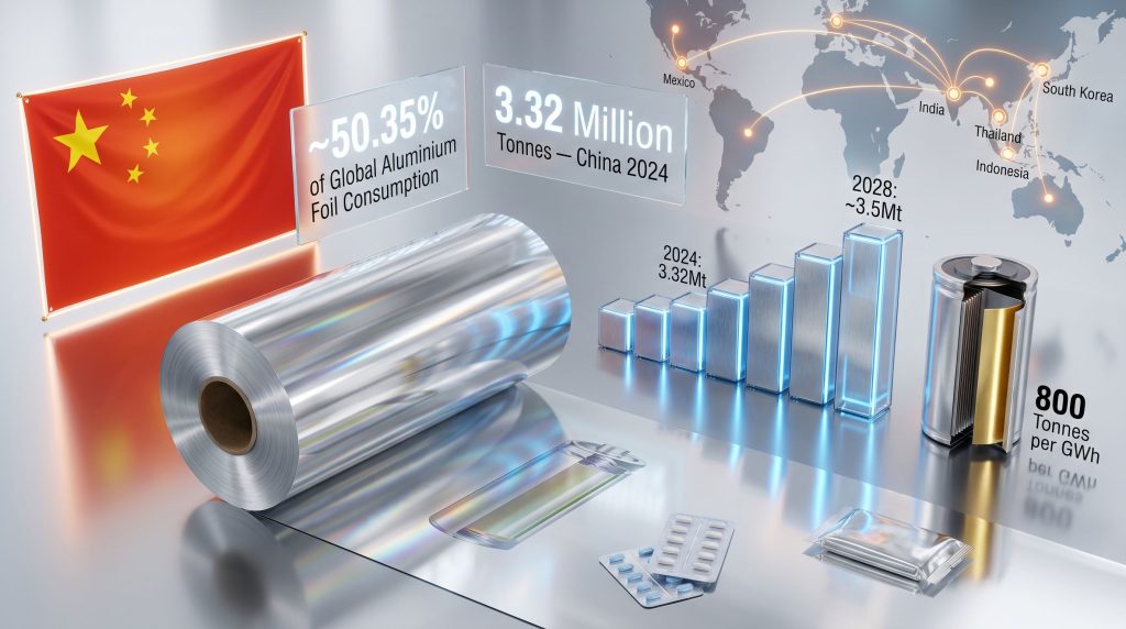 China aluminium foil consumption growth infographic