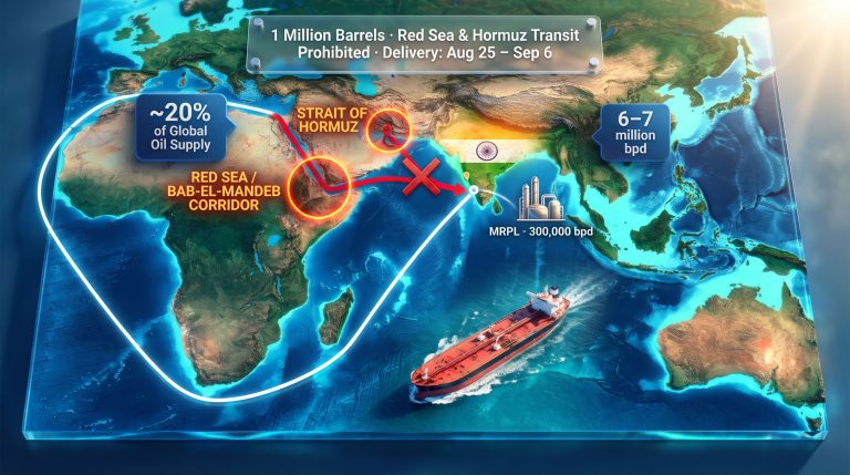MRPL Crude Tender Avoids Red Sea & Hormuz Routes