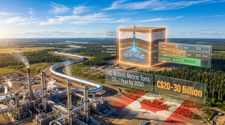 Pathways carbon capture project pipeline and storage infographic