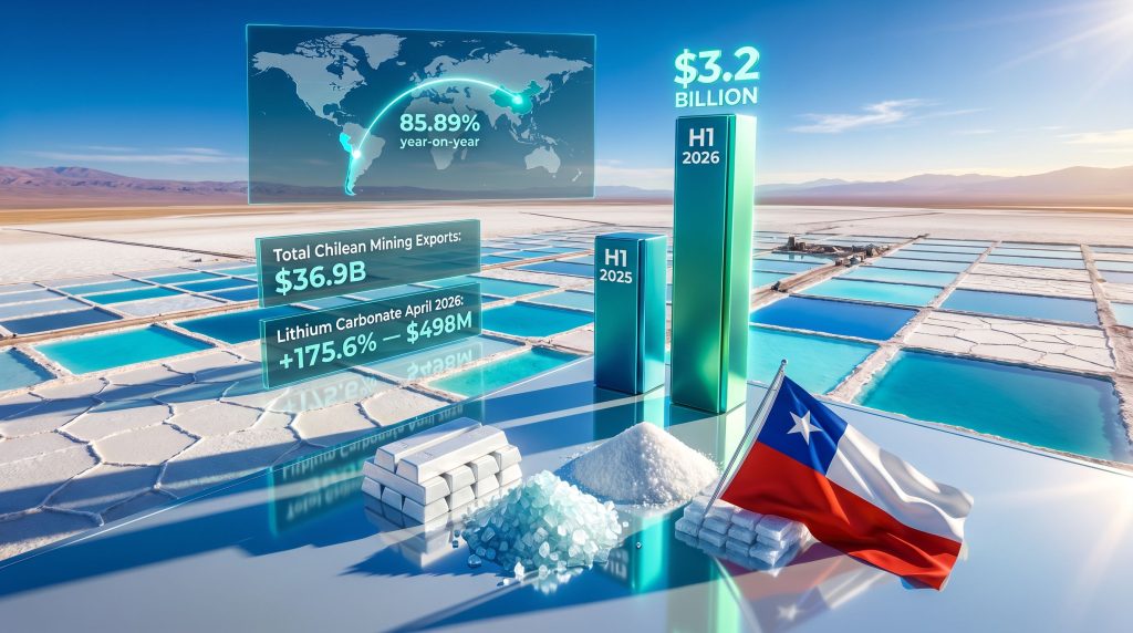 Chile lithium exports nearly triples in H1 infographic