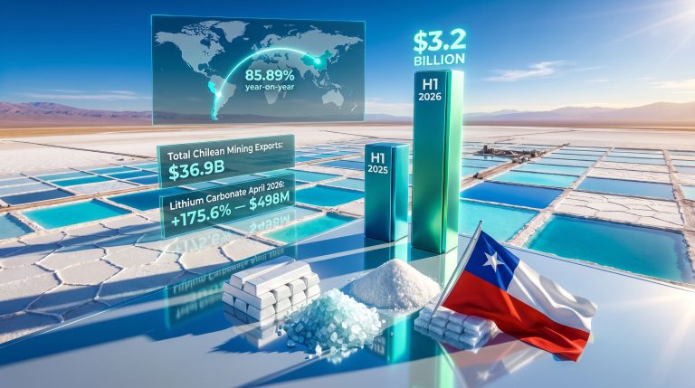 Chile lithium exports nearly triples in H1 infographic