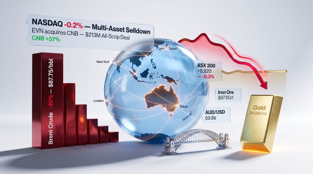 ASX Open: Global Equities, Crude & US Tech Drop