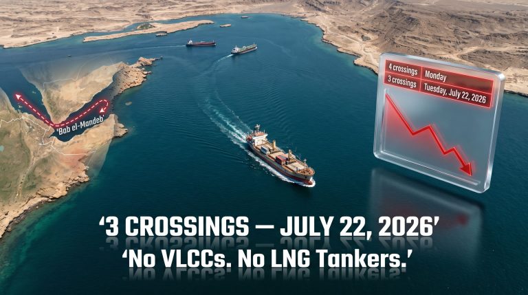 Hormuz vessel crossings fall further infographic