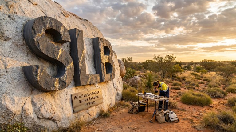 Stelar Metals Ltd-SLB-SAB surface sampling in desert landscape
