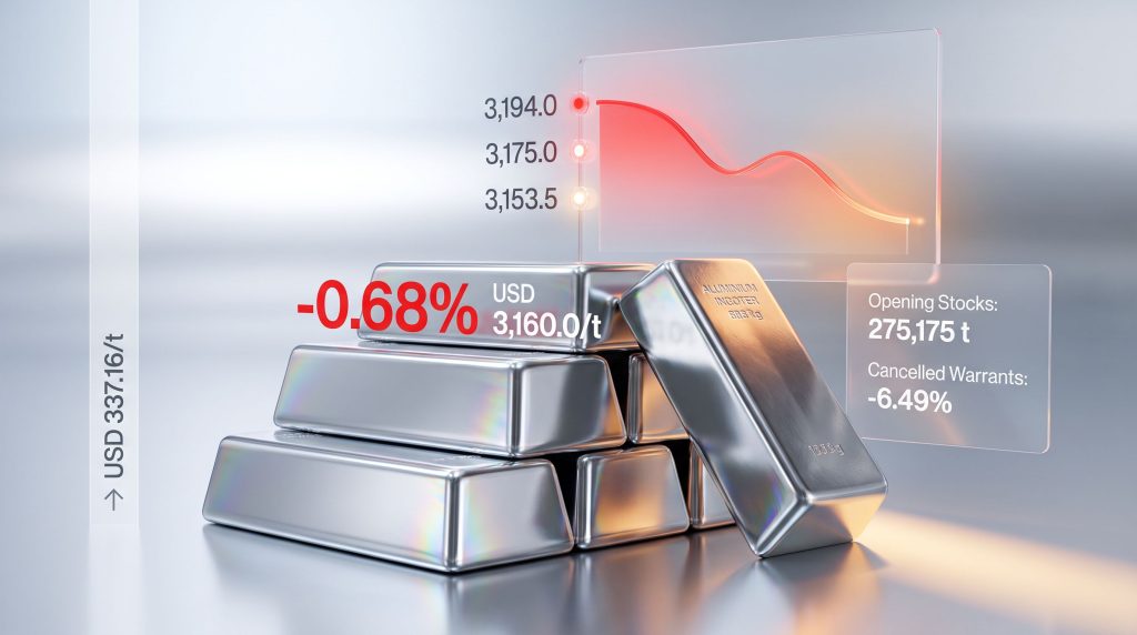 LME Aluminium Price Declines as Stocks Dip
