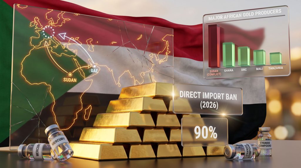 EU restrictions on trading Sudanese gold infographic