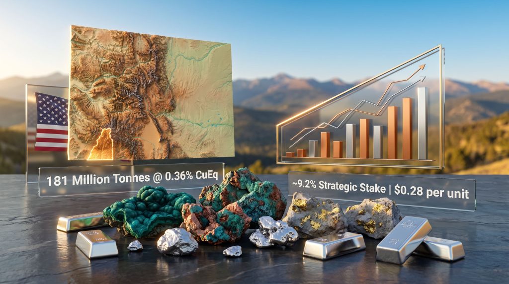Newmont acquires shares in Metallic Minerals chart