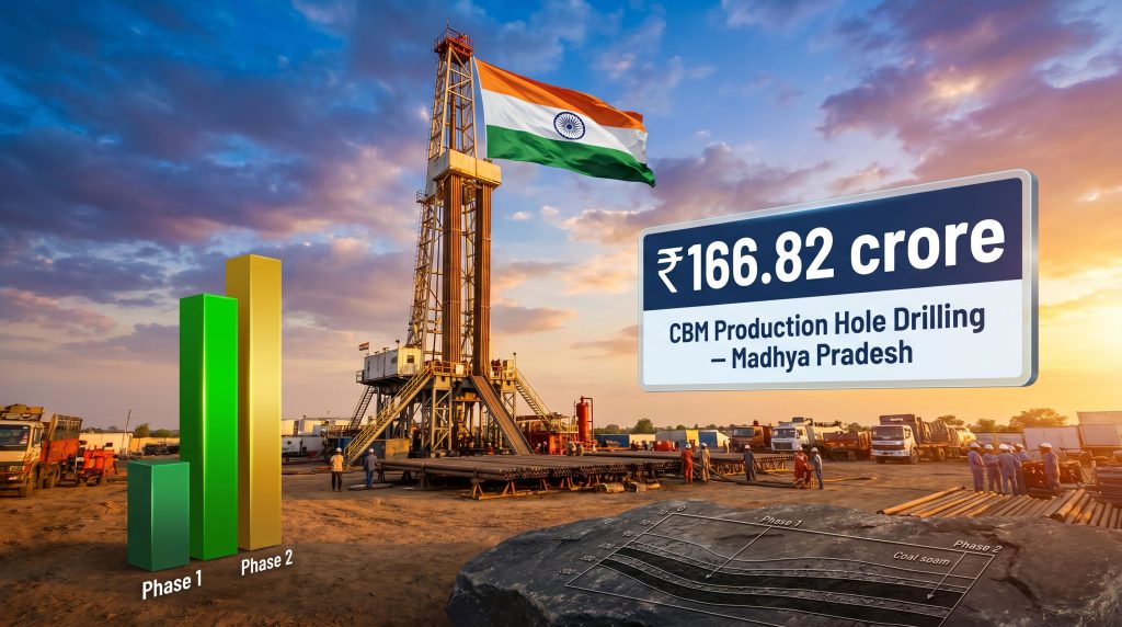 RIL extends Coal Bed Methane production contract with South West Pinnacle Exploration drilling site graphic
