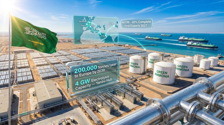 ACWA awarded exclusive right to export Saudi green hydrogen facility