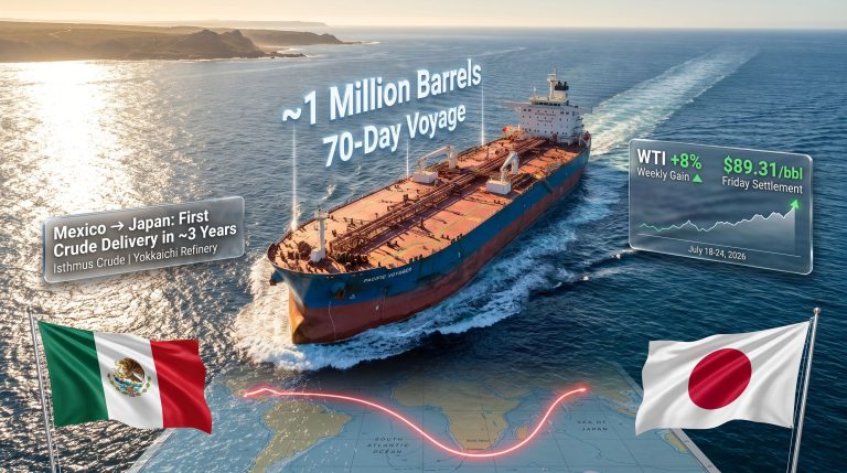 Cosmo Oil Imports First Mexican Crude to Japan