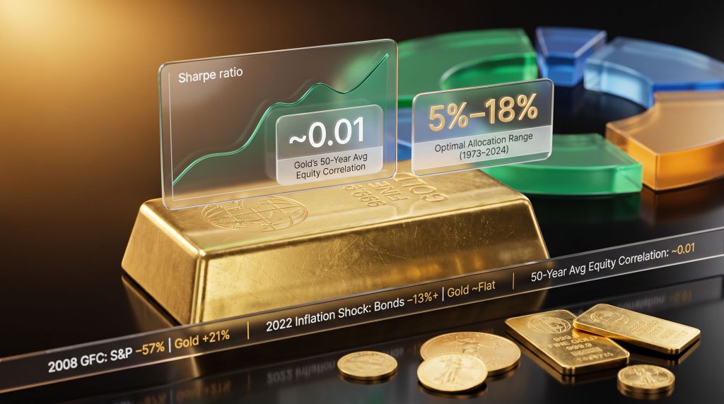 Gold in a Portfolio: Boost Returns & Cut Risk