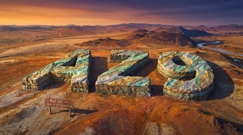 Azzuro Res Plc Chess Depositary Interests 1:1-AZ9-ATS stone letters in desert landscape