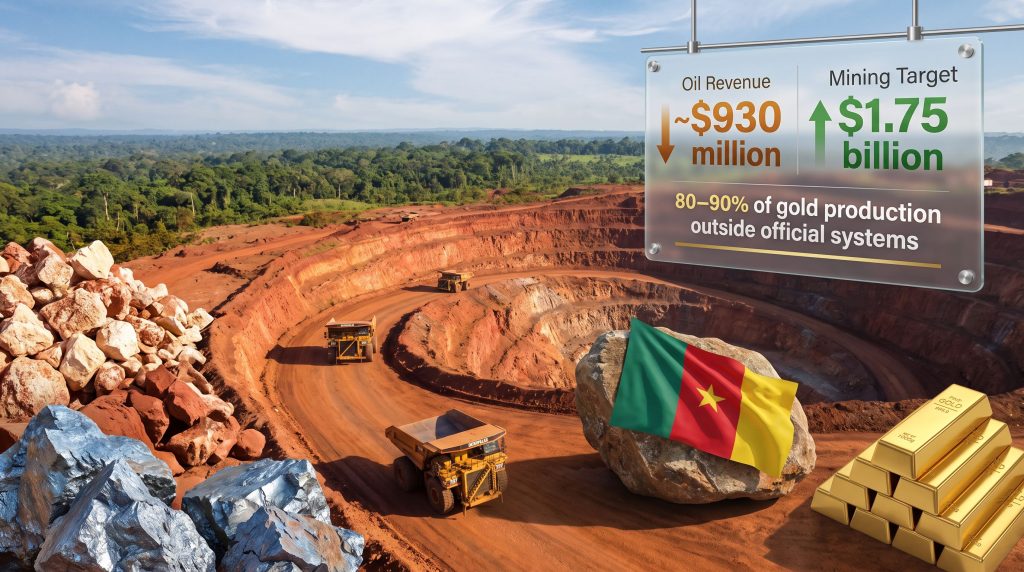 Cameroon mining revenue to overtake oil infographic