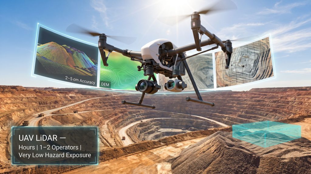 Mine Surveys Through Drones: Accuracy & Applications