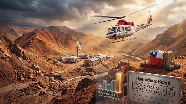 Barrick Evacuates Chile Workers by Helicopter After Storm