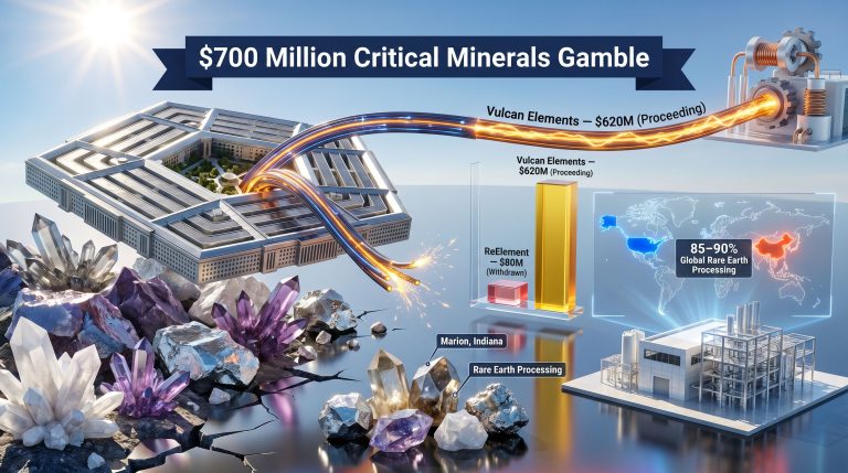 ReElement Pentagon loan withdrawal rare earth graphic