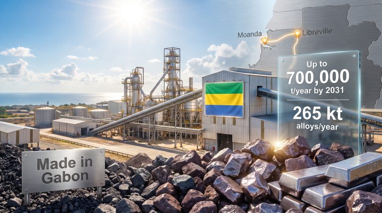 Eramet Gabon manganese ore processing MOU infographic