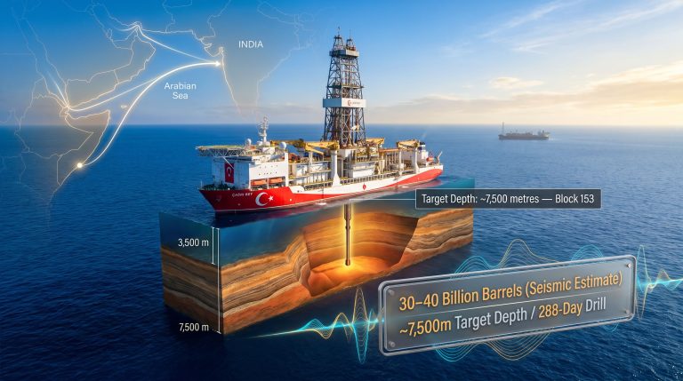 Somalia offshore oil discovery drilling infographic