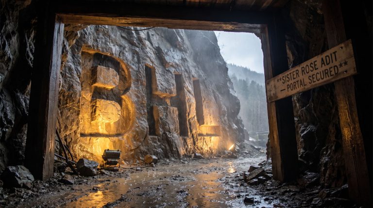 Black Horse Mining Ltd-BHL-Bitcoin carved into mine tunnel wall