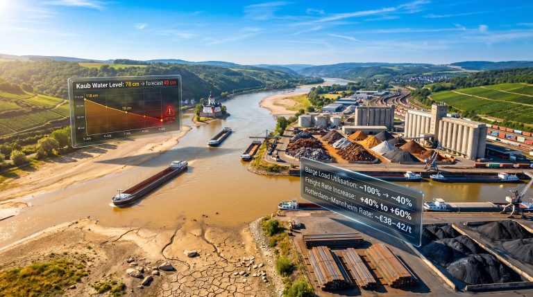 Rhine water levels slow EU steel feedstock trade on barges