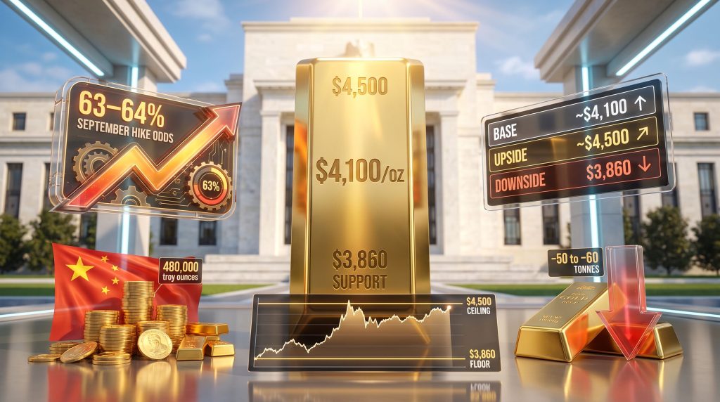 September Fed hike odds pressure gold price outlook