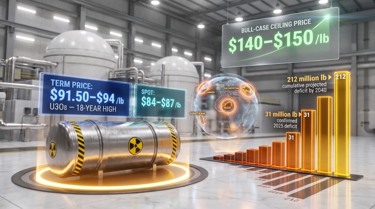 Uranium Term Prices Signal Growing Supply Deficit