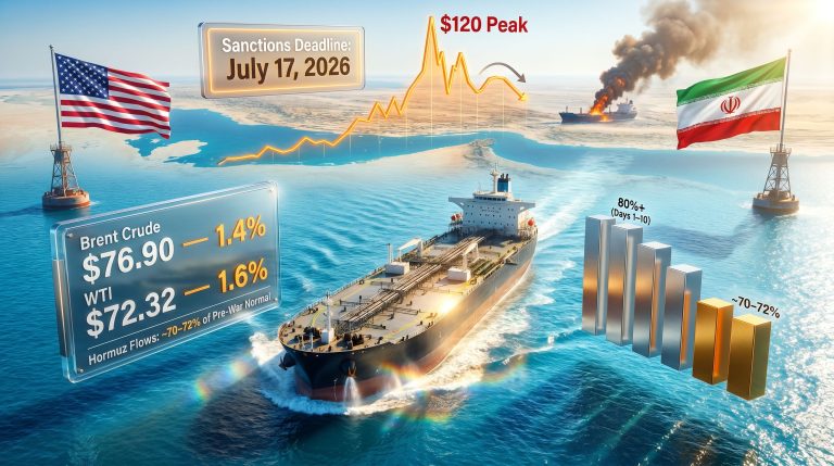 oil prices slide as US-Iran conflict clouds Hormuz reopening infographic