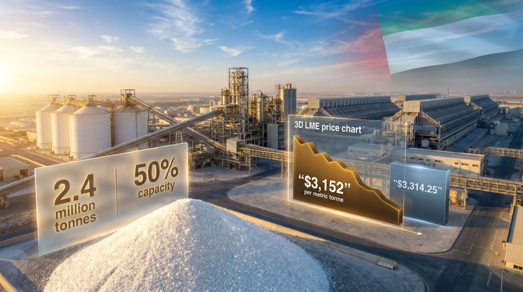 EGA Al Taweelah alumina refinery restart capacity infographic