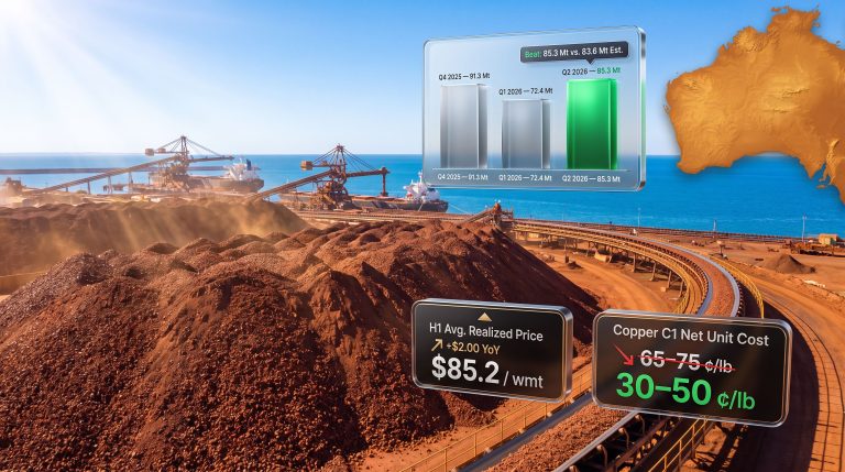 Rio Tinto iron ore sales beats estimates chart