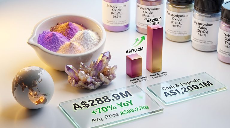 Lynas Rare Earths June quarter earnings rise infographic