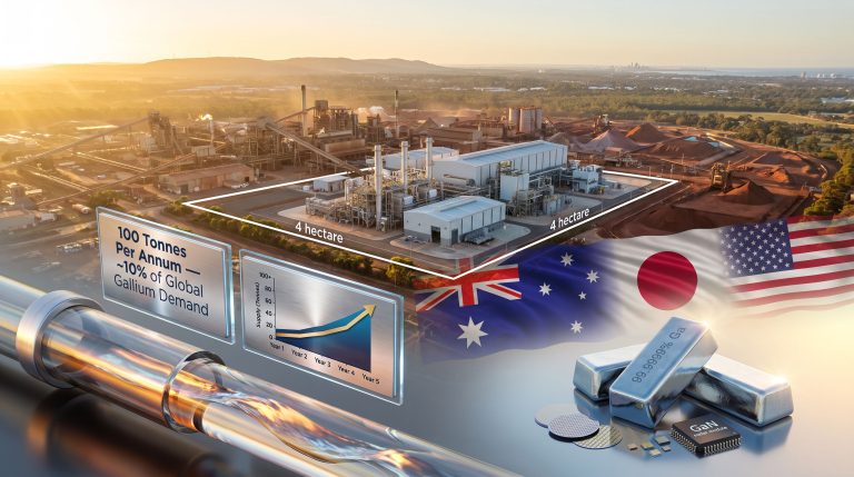 Alcoa gallium plant in Western Australia aerial rendering