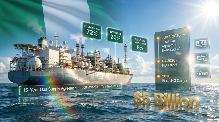 UTM Offshore LNG project gas supply deal infographic