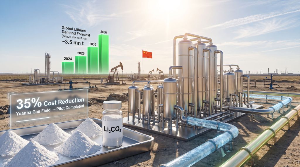Sinopec lithium extraction from oilfield-produced water facility