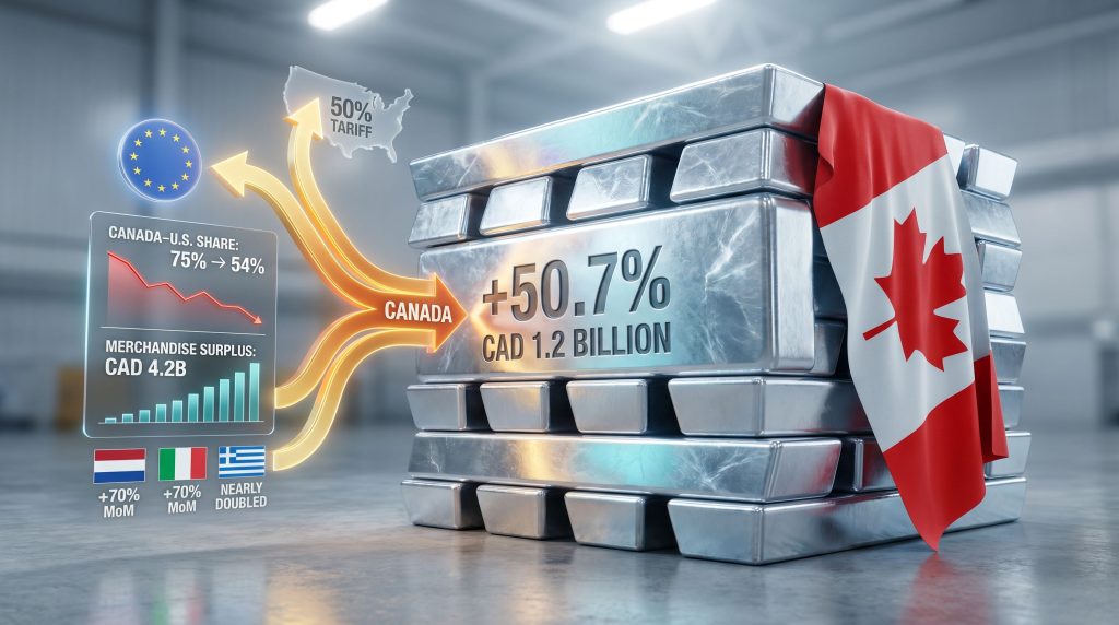 Canada aluminium exports jump 50.7% infographic