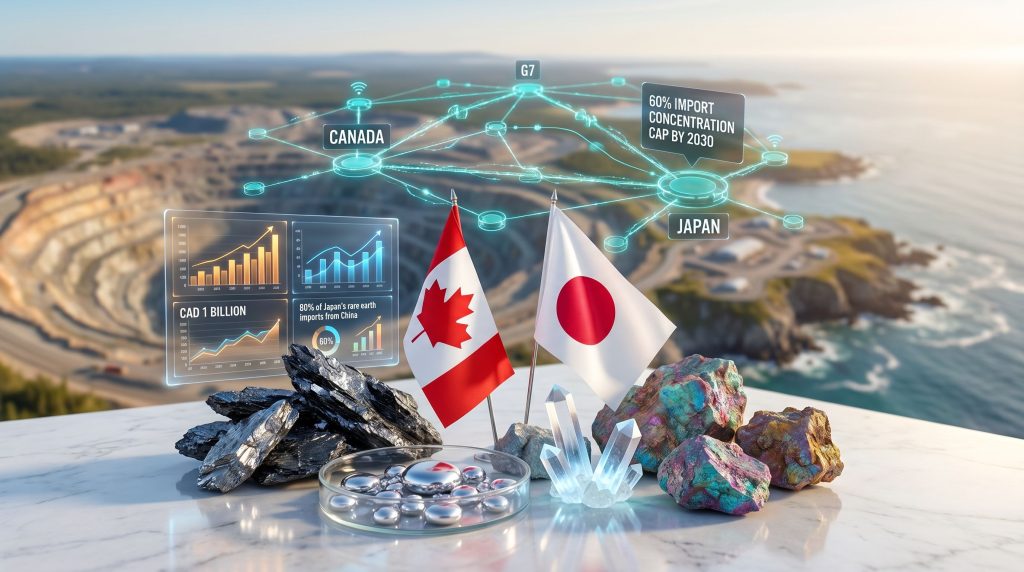 Canada and Japan critical minerals pact illustration