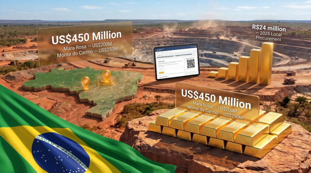 Hochschild supplier registration for gold projects in Brazil