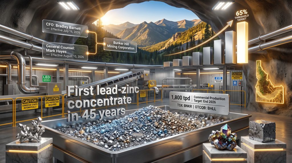 Bunker Hill Mining appoints permanent CFO ahead of commercial production start infographic