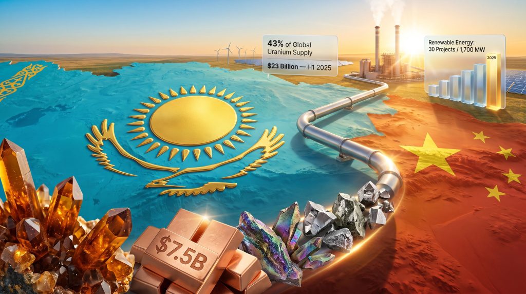 China Kazakhstan mineral and energy ties infographic