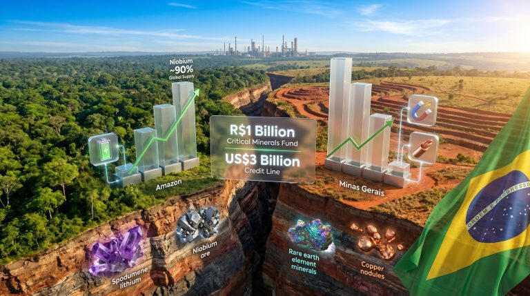 Brazil critical minerals investment by BNDES and Petrobras infographic